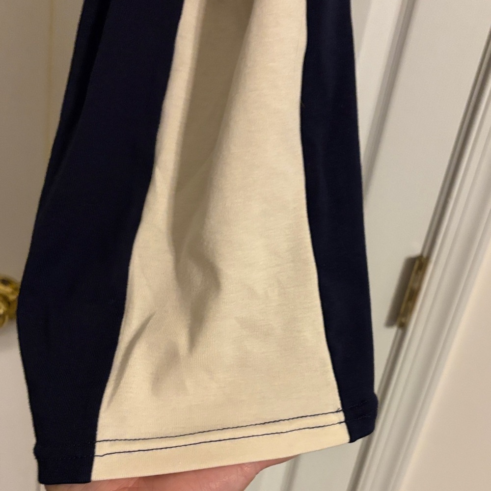 Ralph Lauren Cream and Navy Short Sleeve Tee - Picture 4 of 5